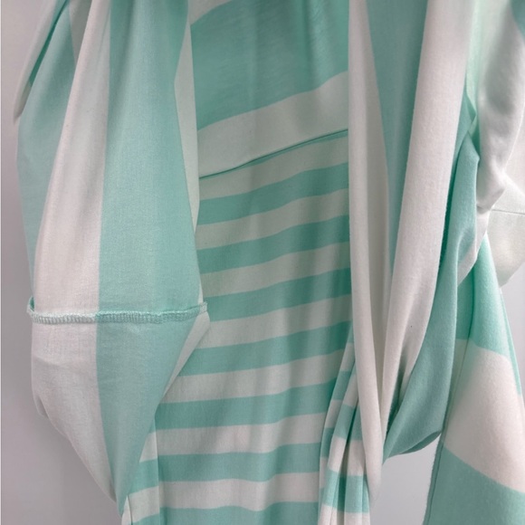 Garnet Hill Top Women’s Aqua Blue Stripe Layered Scoop Neck Beachy Boho size xs - Picture 10 of 15